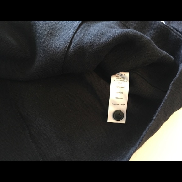 FRAME Black linen blazer with front pockets, small - Picture 10 of 10